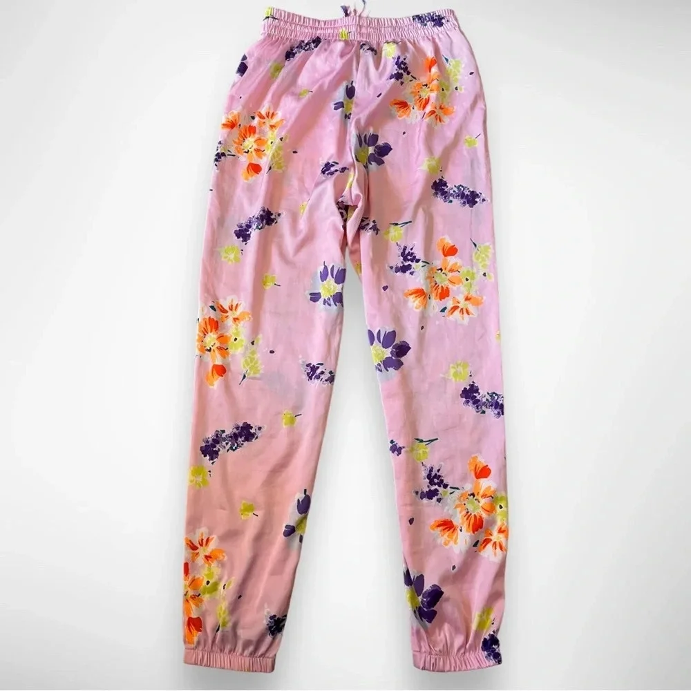 SAVAGE X FENTY Women's Pink Satin Floral Pajama Pants Size XS‎ | EUC
